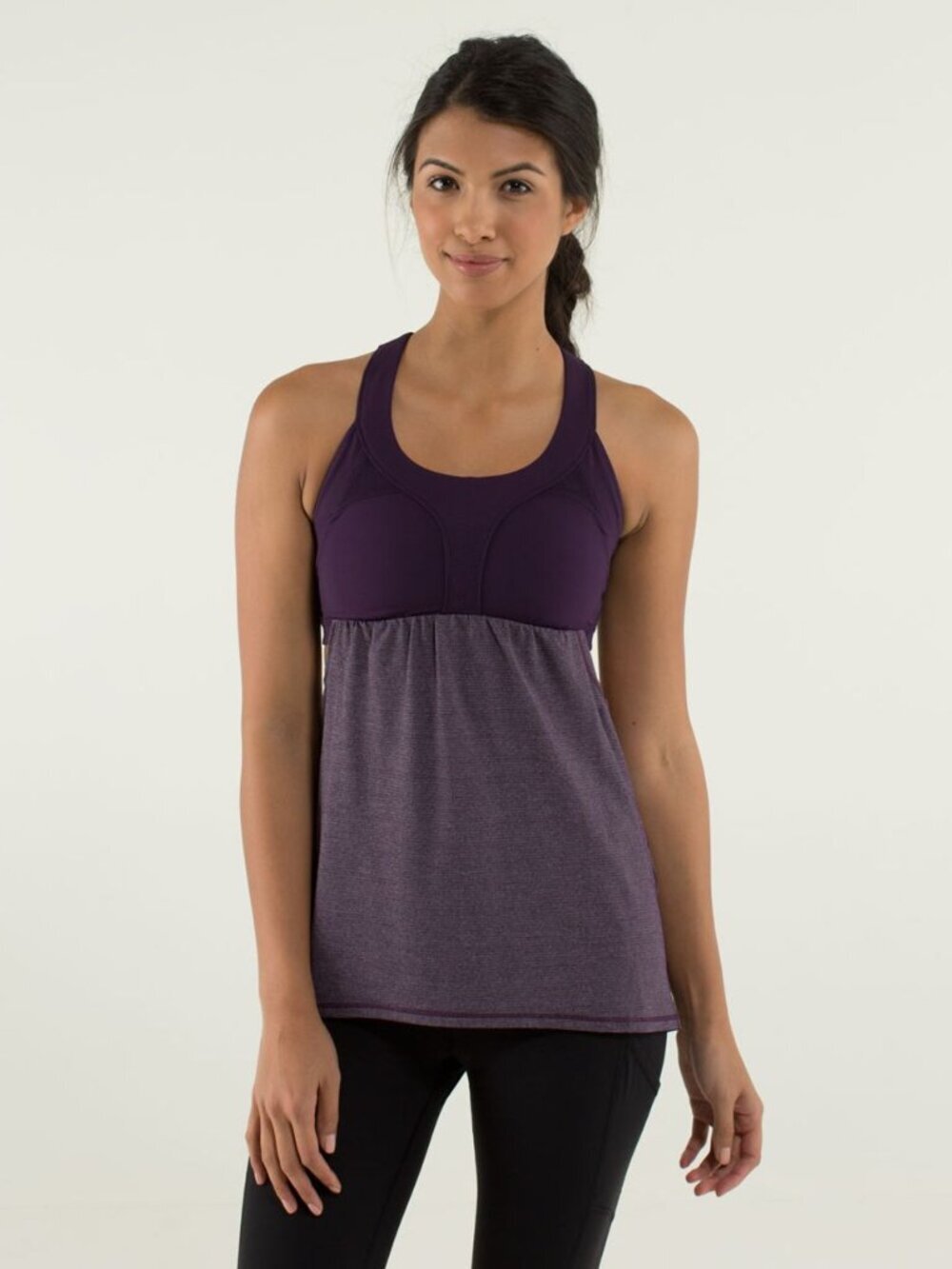 Lululemon 2-In-Run Tank Heathered Deep Zinfandel / Deep Zinfandel